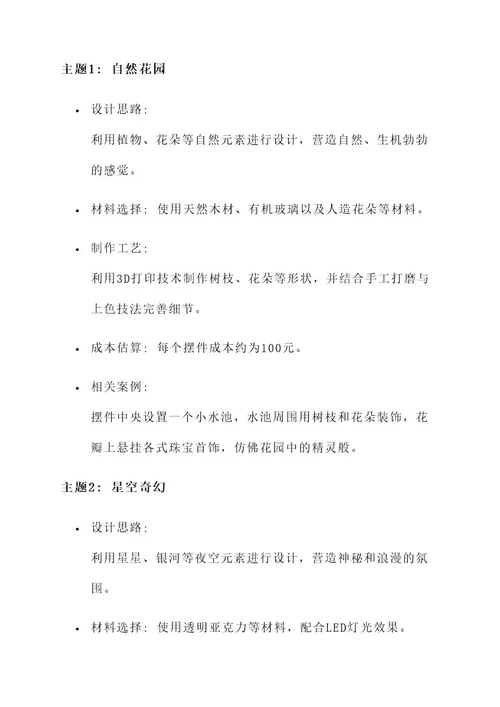 珠宝公司摆件设计方案