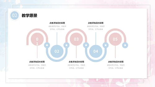 蓝粉色简约水彩晕染笔刷效果教师个人简历自我介绍PPT