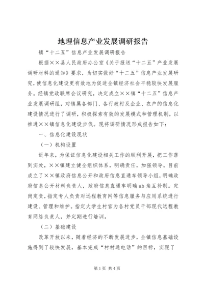 地理信息产业发展调研报告 (4).docx