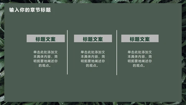 墨绿INS风小清新实景草地教学PPT模板