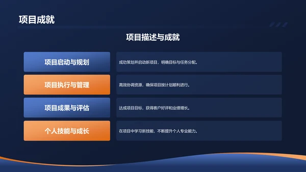 黑色商务个人述职报告PPT模板