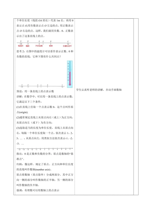 1.2.2 数轴-教案