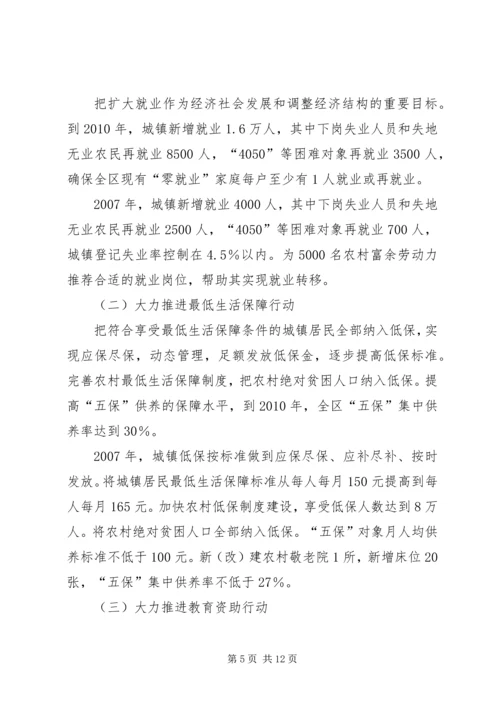 全区实施惠民行动动员大会上的致辞.docx