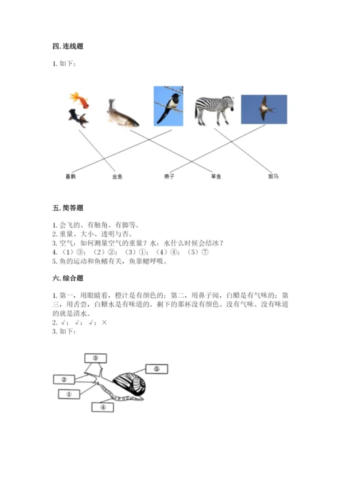 教科版一年级下册科学期末测试卷（历年真题）word版.docx
