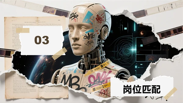 棕色创意拼贴剪纸风大学生个人简历PPT模板