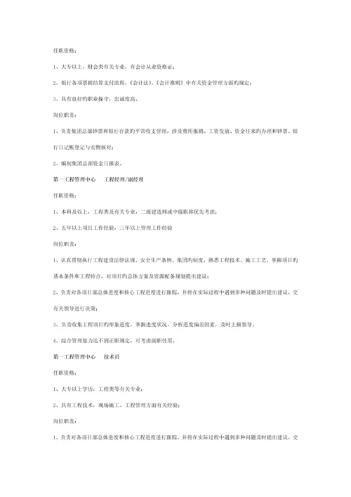 岗位专项说明书及任职资格.docx