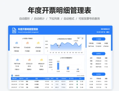 年度财务开票明细管理表