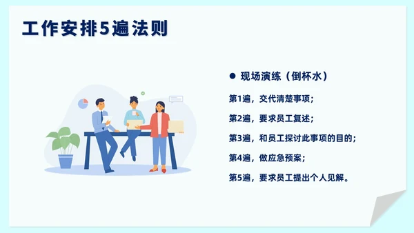黄色插画风可复制的领导力培训课件团队