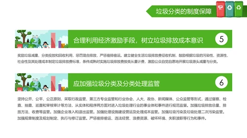 垃圾分类处理环保节能减排再生能源PPT模板