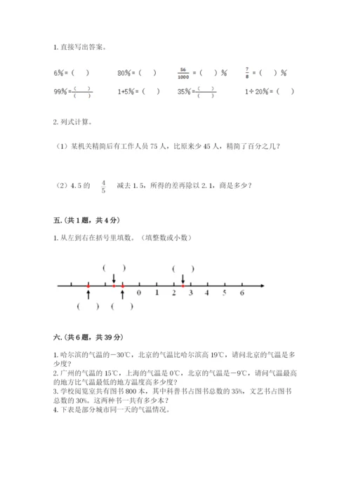 小学六年级升初中模拟试卷精品（满分必刷）.docx