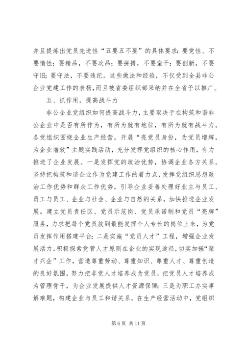 乡镇非公党建工作总结暨工作安排.docx