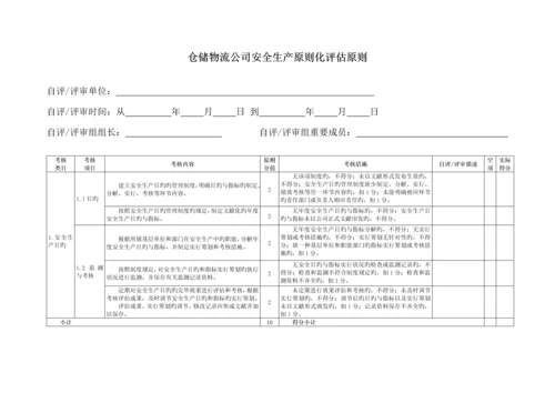 仓储物流企业安全生产重点标准化评定重点标准.docx