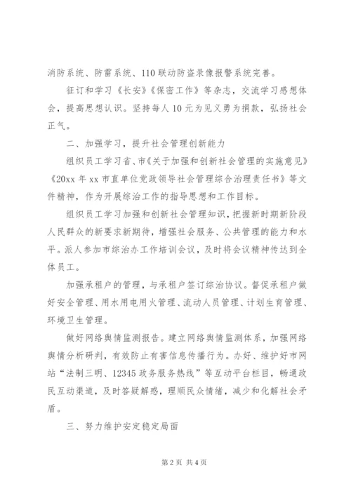 市数字建设办公室平安建设工作总结范文.docx