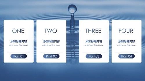 蓝色节约保护水资源水利水库水源PPT模板