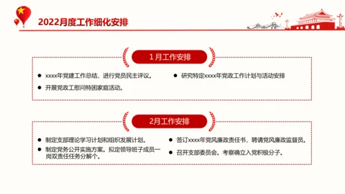基层党支部党建年终述职党政PPT模板