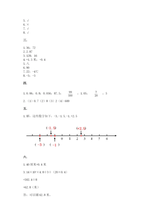 苏教版六年级数学下学期期末测试题（各地真题）.docx