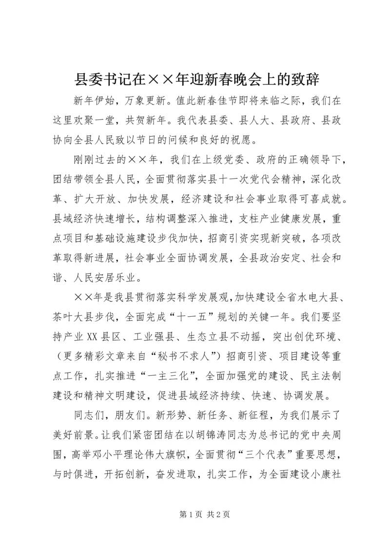 县委书记在××年迎新春晚会上的致辞 (3).docx