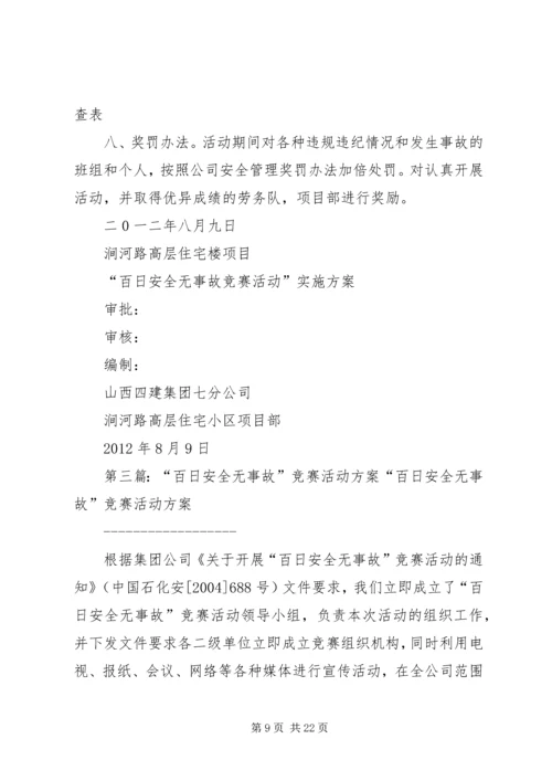 车辆百日安全无事故竞赛活动实施方案.docx