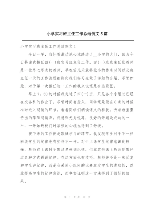 小学实习班主任工作总结例文5篇.docx