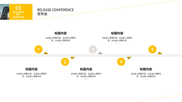 欧美风灰黄色简约商务工作汇报通用PPT模板