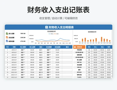 财务收入支出明细表