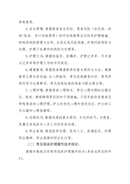 新入职护士培训大纲(试行).docx