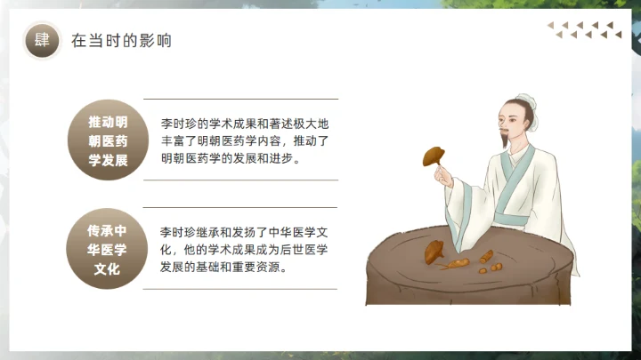 李时珍介绍中医药通用PPT模板