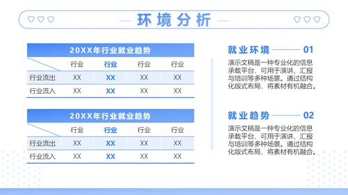蓝色插画风大学生职业生涯规划书PPT模板
