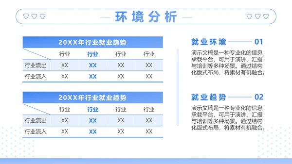 蓝色插画风大学生职业生涯规划书PPT模板