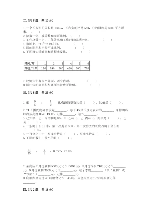 苏教版六年级数学小升初试卷（夺分金卷）.docx