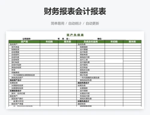 财务报表会计报表