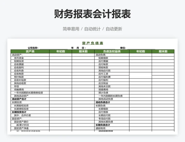 财务报表会计报表