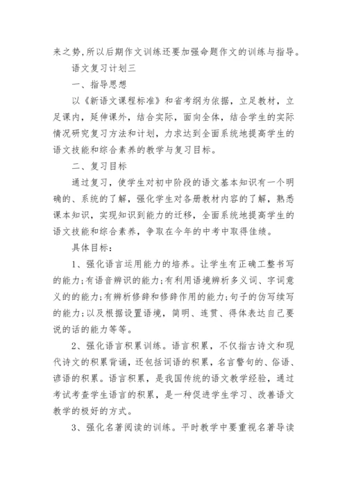 九年级语文复习计划.docx