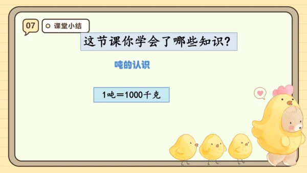 人教版（2024）三年级上册3.5《吨的认识》课件(共23张PPT)