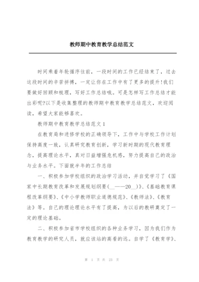 教师期中教育教学总结范文.docx