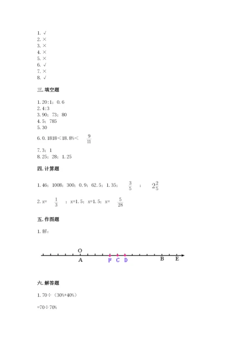 北师大版小学六年级下册数学期末综合素养测试卷及答案【全优】.docx