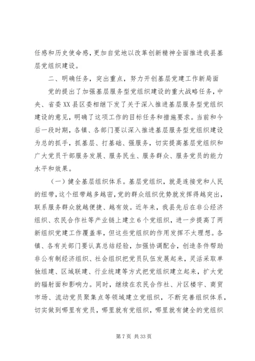 书记抓基层党建工作述职评议会议上的致辞.docx