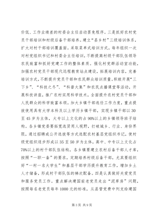 县委党的基层组织建设讲话.docx