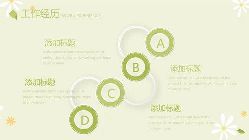 绿色小清新个人简历自我介绍动态PPT模板