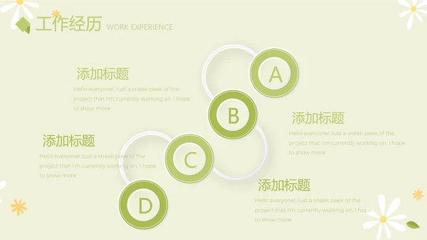 绿色小清新个人简历自我介绍动态PPT模板