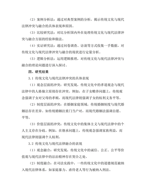 传统文化与现代法律的冲突与融合研究