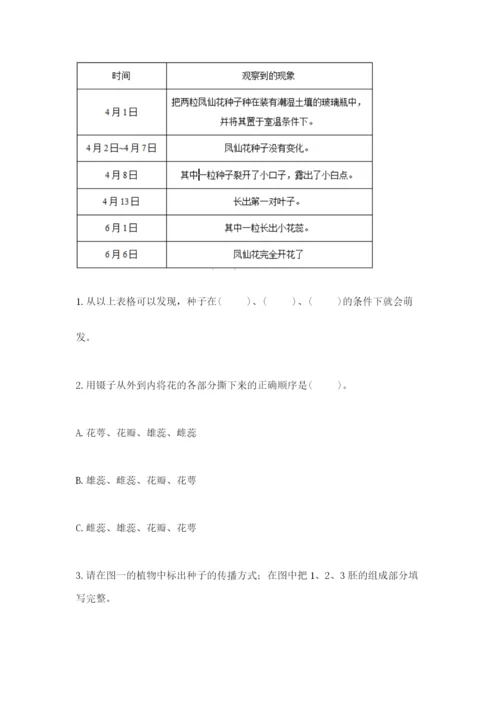 教科版四年级下册科学第一单元《植物的生长变化》测试卷【名师系列】.docx