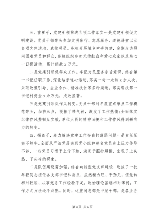 机关单位党支部关于党建工作汇报范文.docx