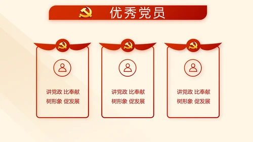 红色党支部教育培训工作总结汇报计划动态PPT