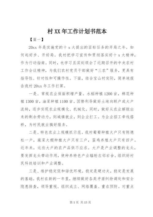 村某年工作计划书范本.docx