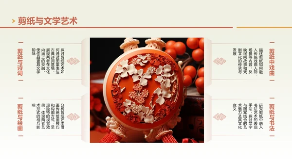 绿色中国风非遗剪纸艺术PPT模板