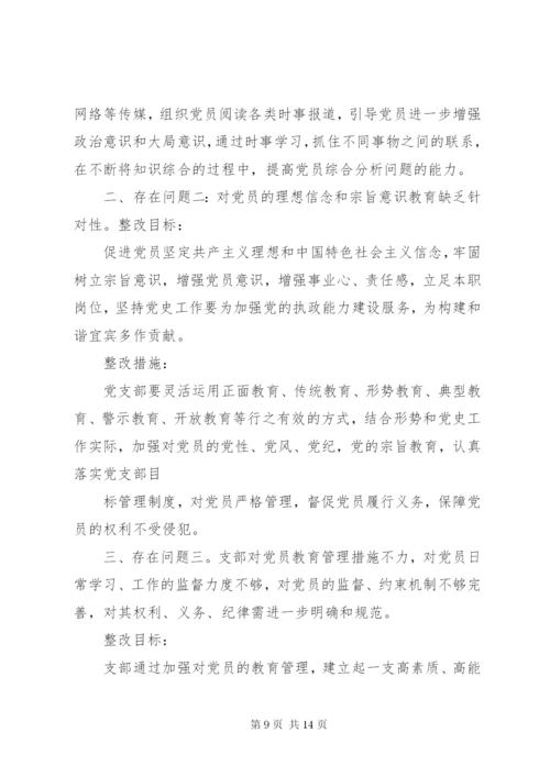 基层党支部存在问题及整改措施范文.docx