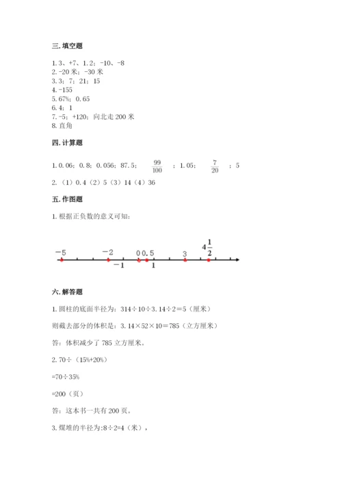 沪教版小学数学六年级下册期末检测试题附答案（夺分金卷）.docx