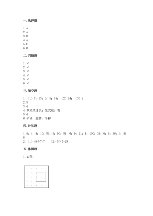 人教版二年级下册数学期中测试卷含答案解析.docx