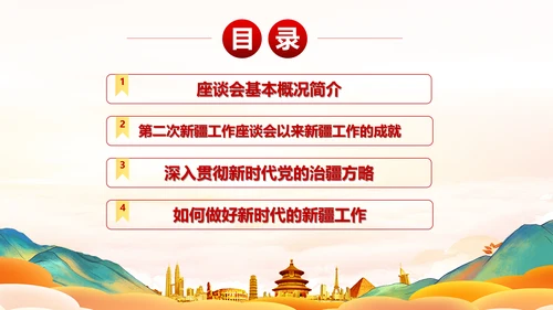 第三次中央新疆工作座谈会PPT模版